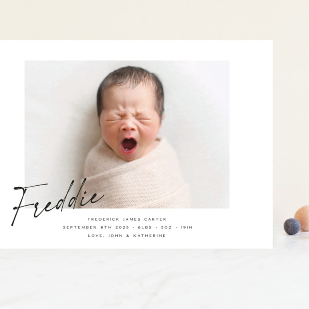 "Nickname" - Birth Announcements in Dove by Paula Pecevich - Front