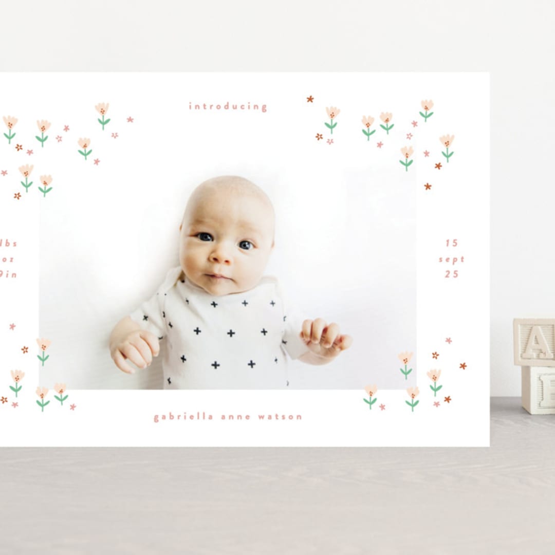 "tiny blooms" - Birth Announcements in Spring by Phrosné Barwood - Front
