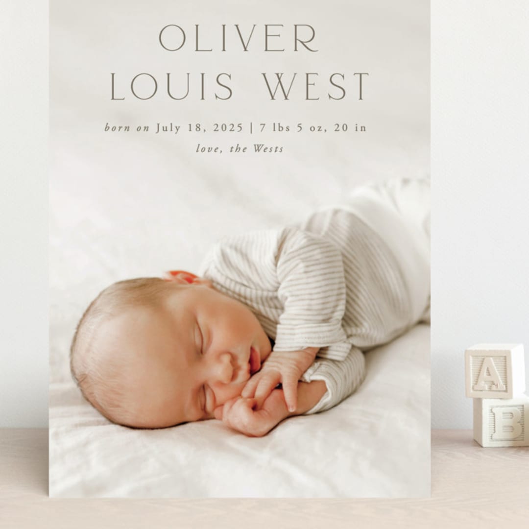 "Our Hearts" - Birth Announcements in Fog by Julia Hall - Front