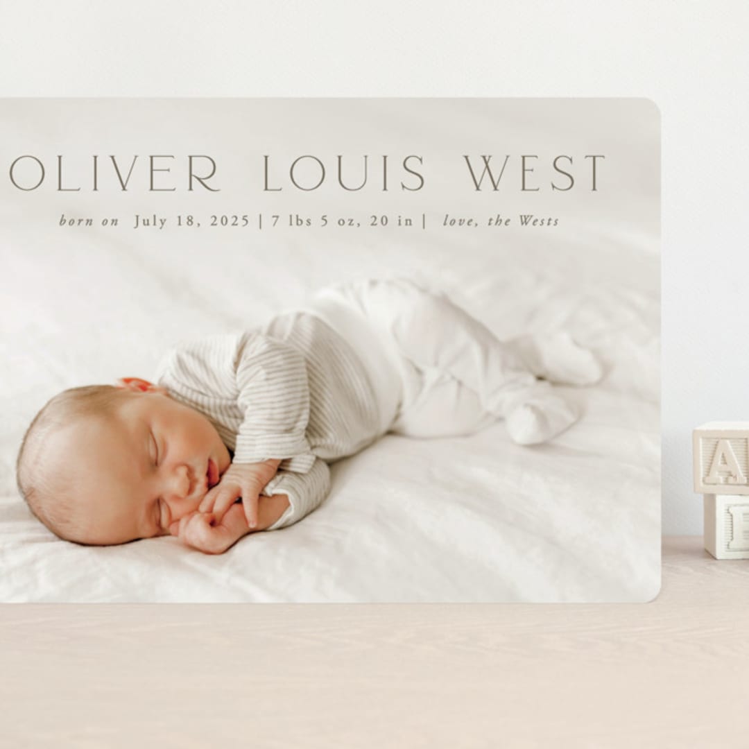 "Our Hearts" - Birth Announcements in Fog by Julia Hall - Front