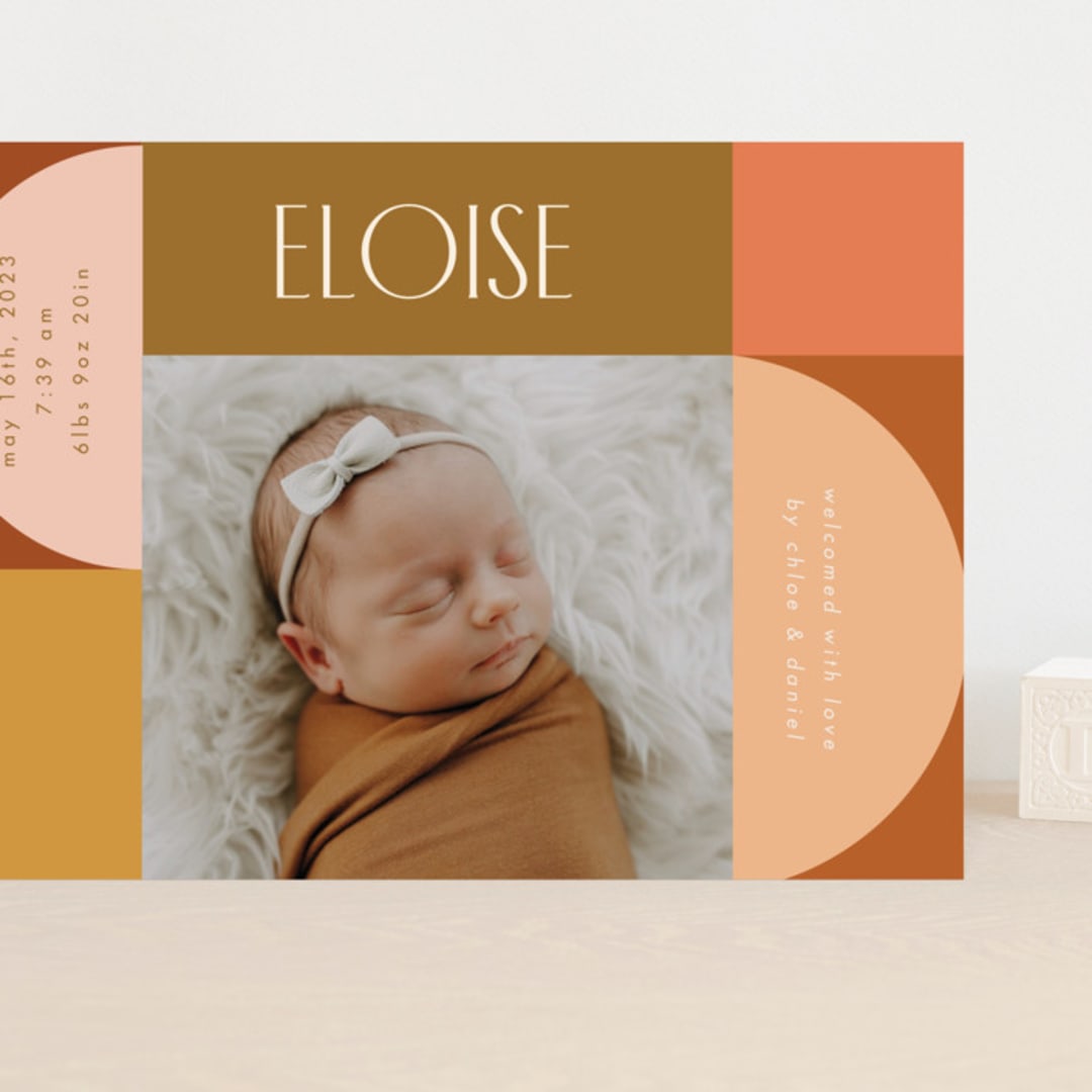 "shapes" - Birth Announcements in Desert by Morgan Kendall - Front