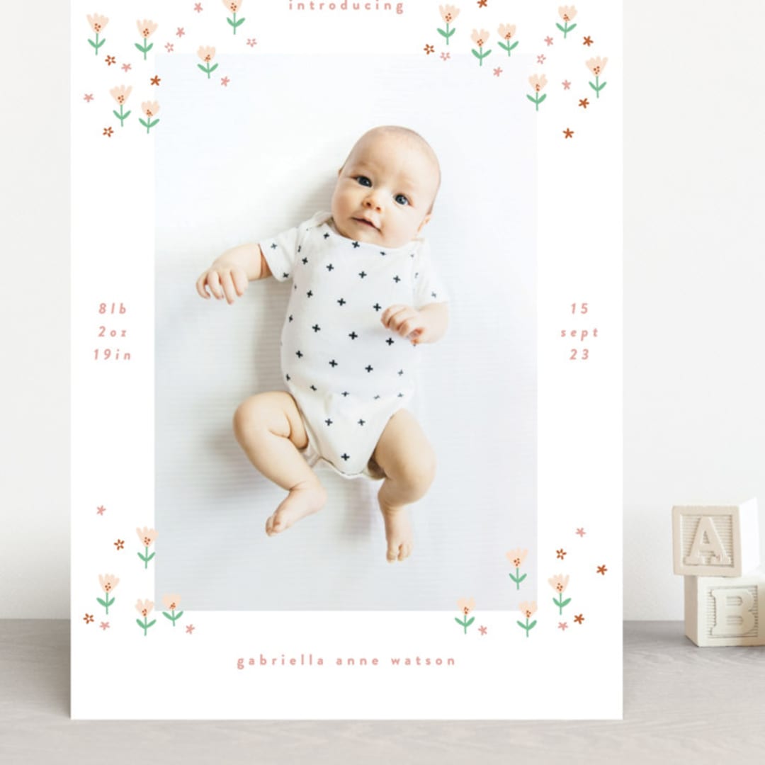 "tiny blooms" - Birth Announcements in Spring by Phrosné Barwood - Front