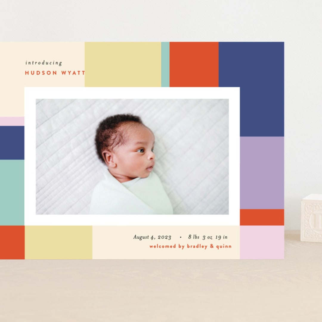 "Punchy" - Birth Announcements in Party by Pixel and Hank - Front