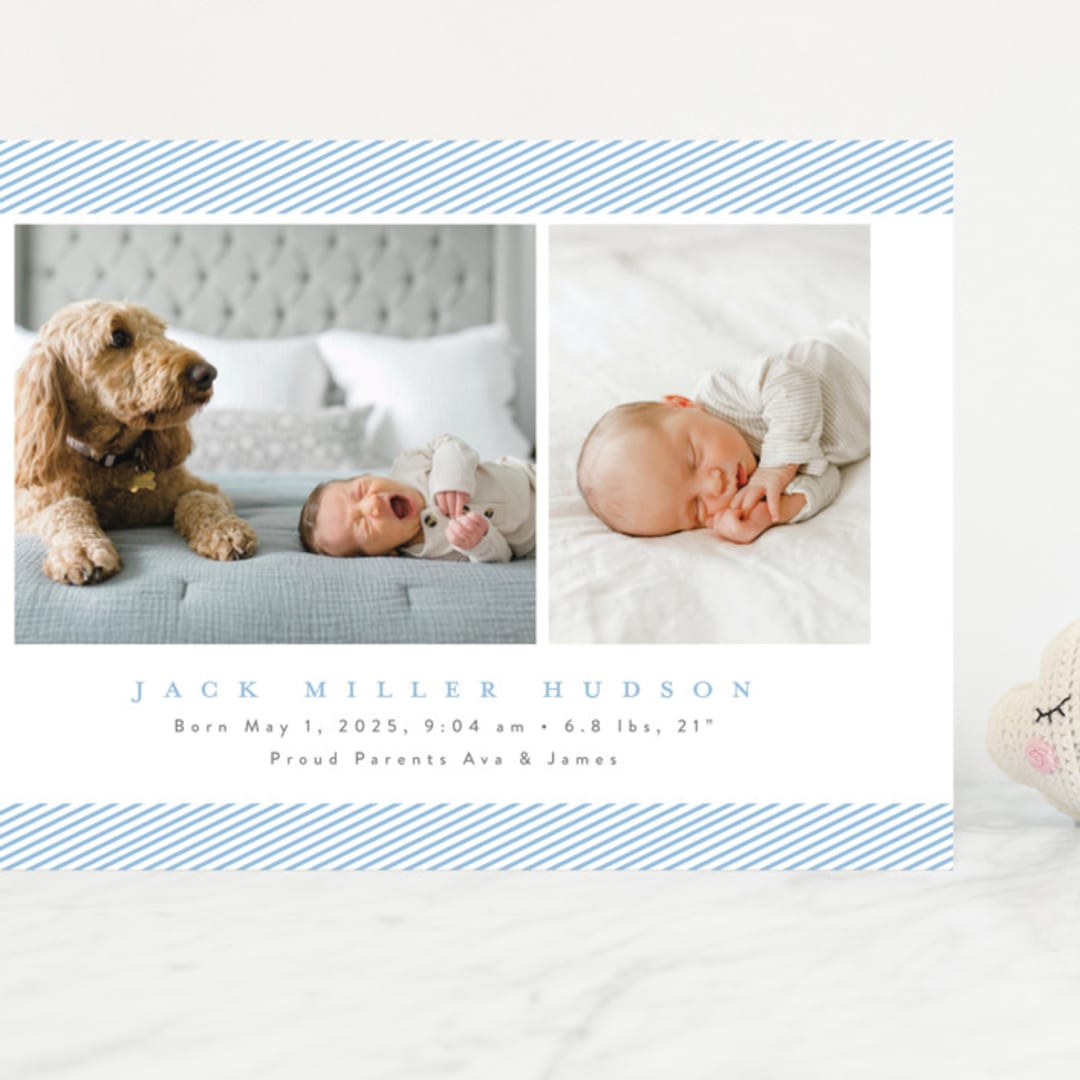 "Sweet One" - Birth Announcements in Sky by Nicoletta Savod - Front