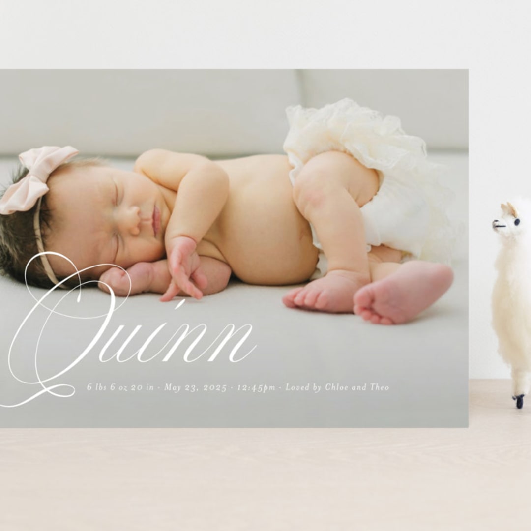 "elegant name" - Birth Announcements in Owlet by Jackie Crawford - Front