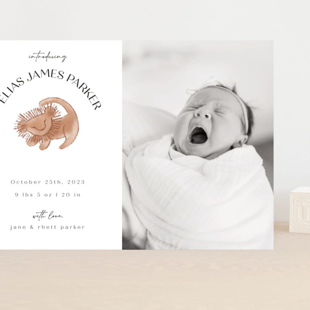 "Disney The Little Lion King" - Birth Announcements in Desert by Maja Cunningham - Front