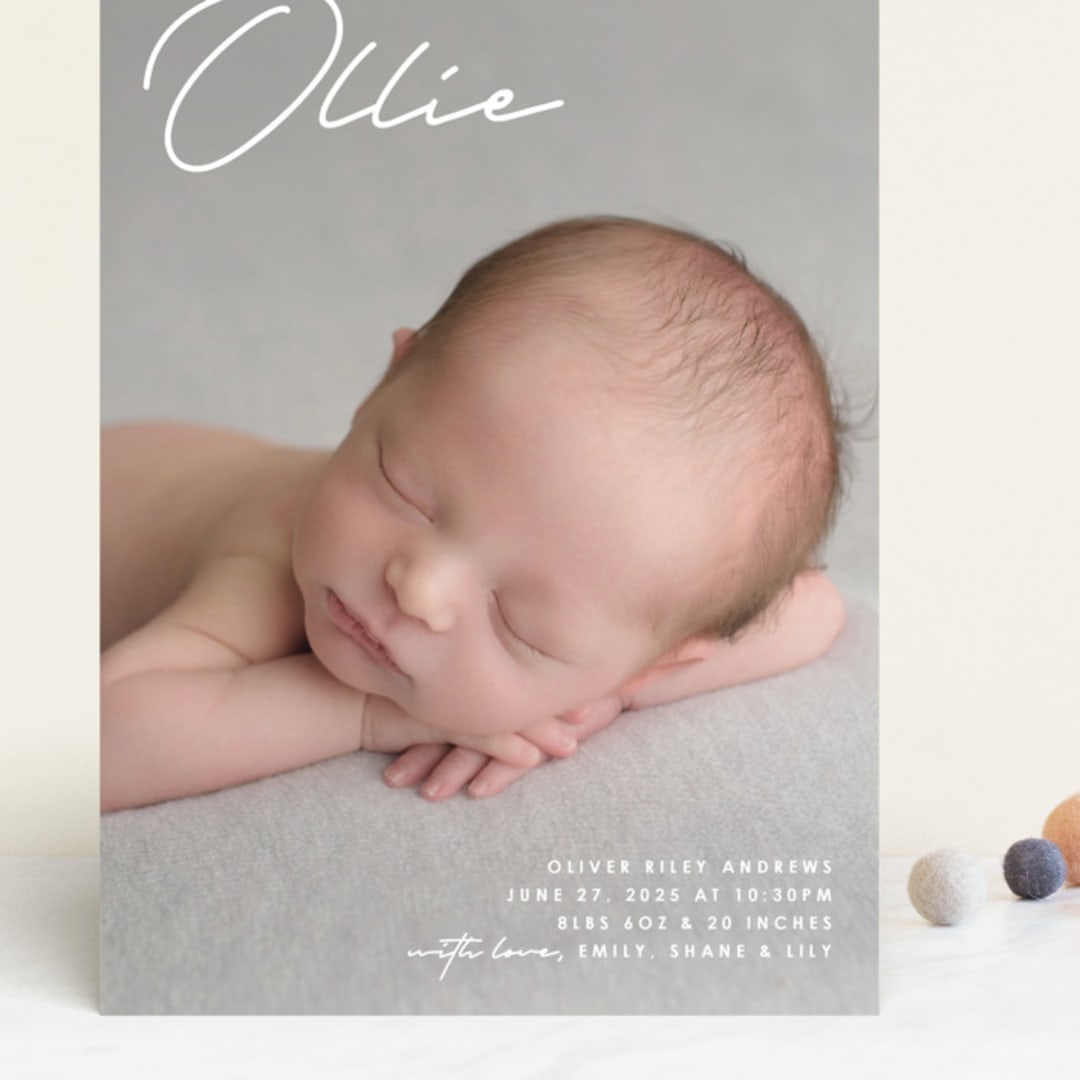 "That's My Name" - Birth Announcements in Cloud by Brandy Folse - Front