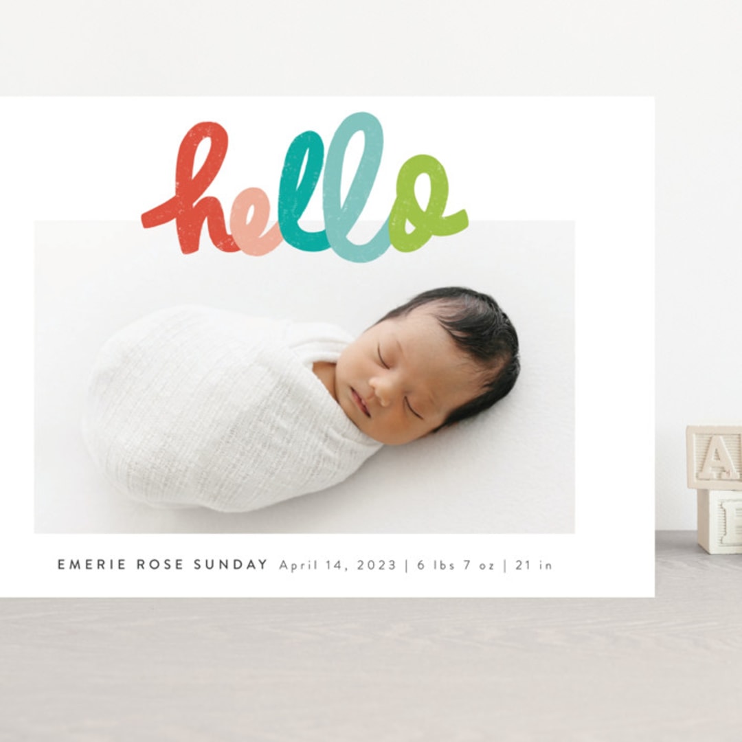 "hello doodle" - Birth Announcements in Dream by Stephanie Hawkes - Front