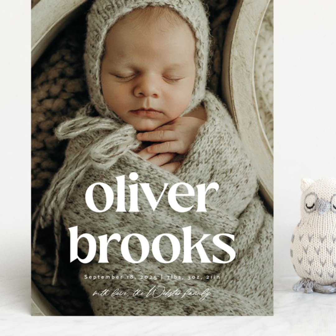 "The simplest" - Birth Announcements in Salt by Lea Delaveris - Front