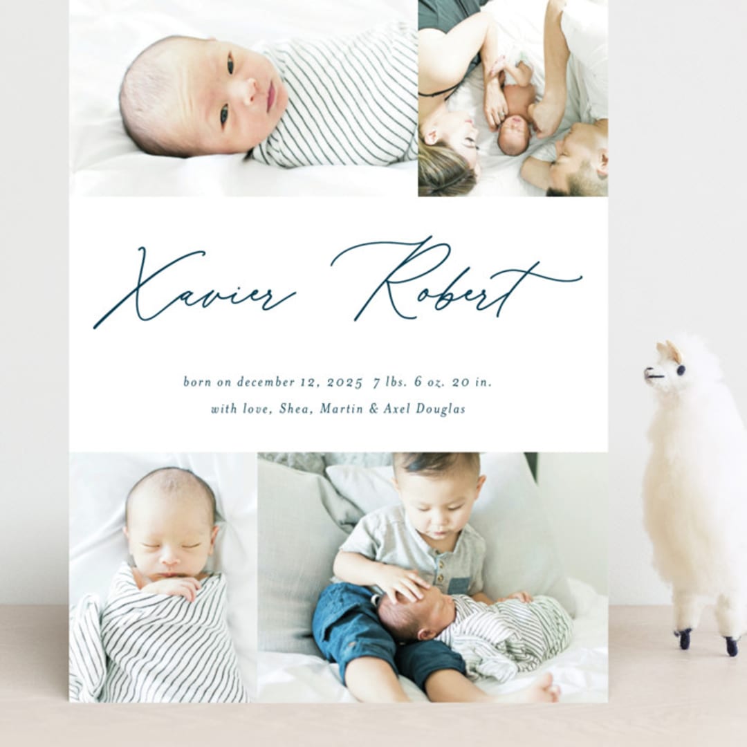 "Modern scribe" - Birth Announcements in Lake by Stacey Meacham - Front