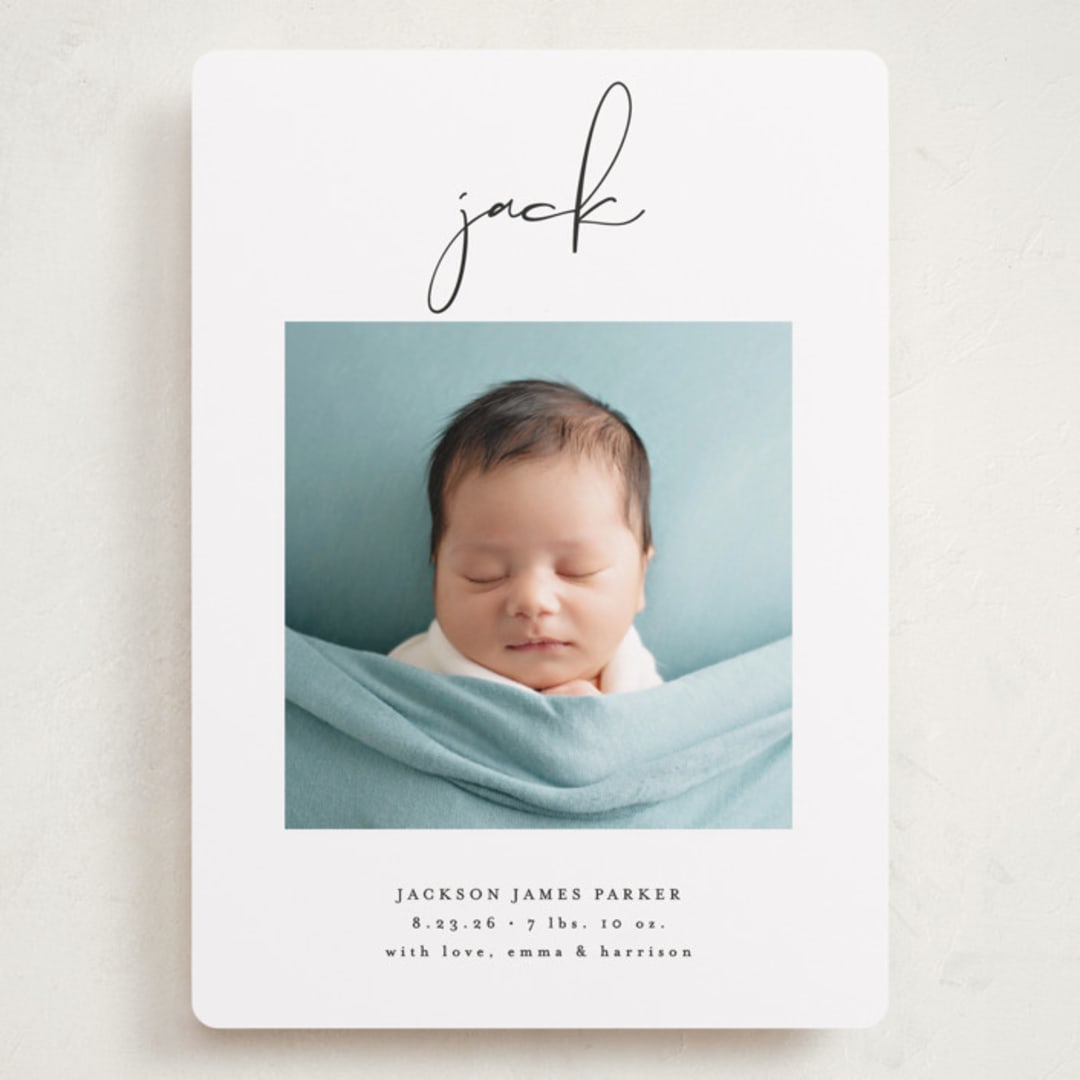 "Just Me" - Birth Announcements in Midnight by Lehan Veenker - Front