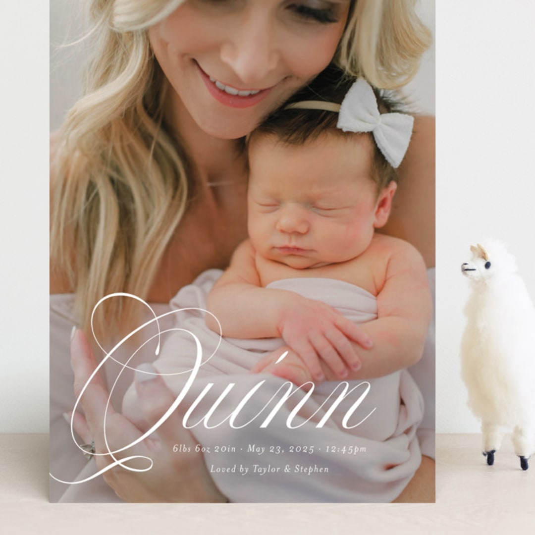 "elegant name" - Birth Announcements in Owlet by Jackie Crawford - Front