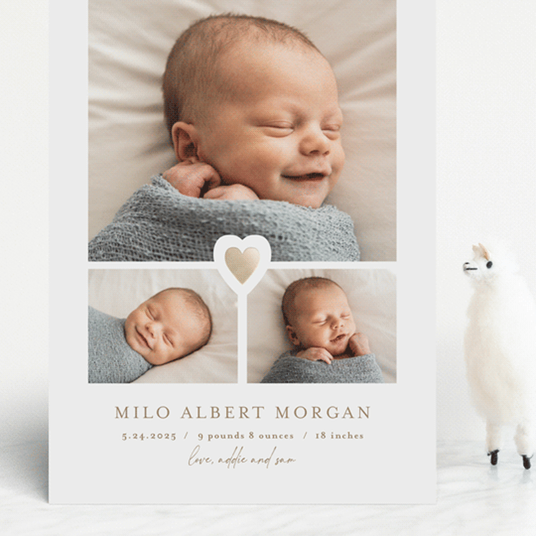 "our little sweetheart" - Birth Announcements in Fawn by Jen Tips - Front