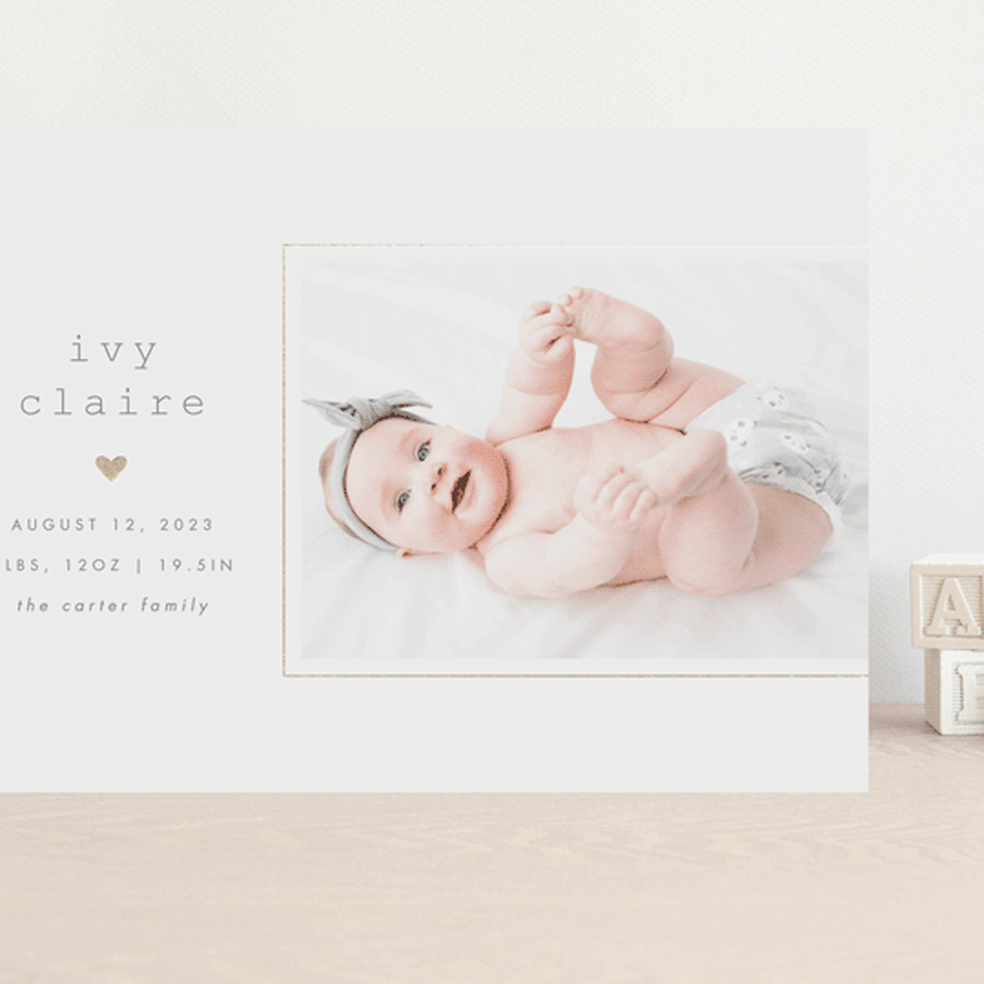 "Our Little Love" - Birth Announcements in Cloud by Carolyn Nicks - Front