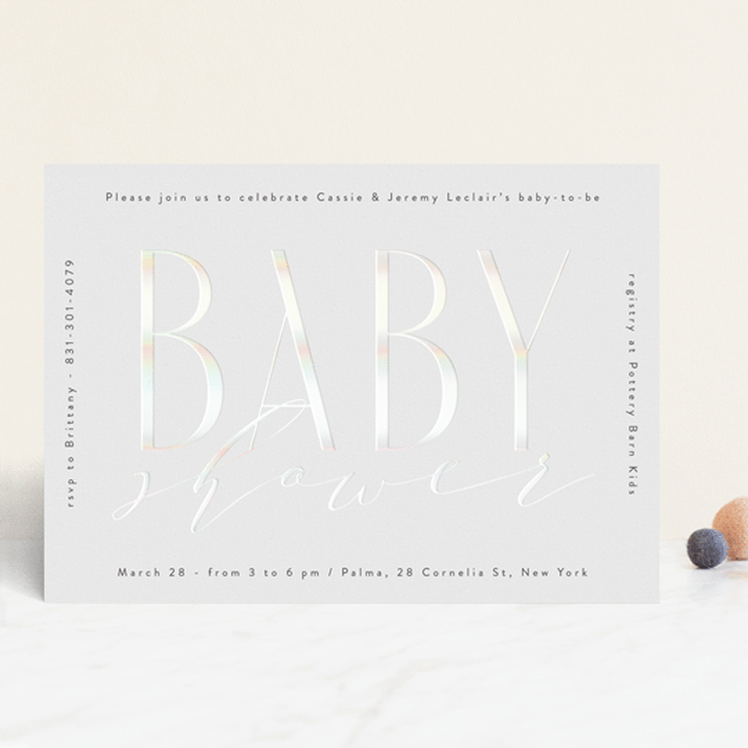 "Modern Baby" - Baby Shower Invitations in Cotton Candy by Gwen Bedat - Front