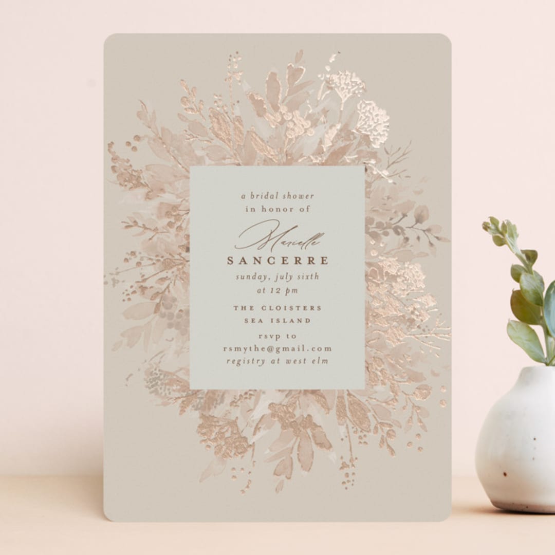 "Bridal Sprinkle" - Bridal Shower Invitations in Oak by Chris Griffith - Front