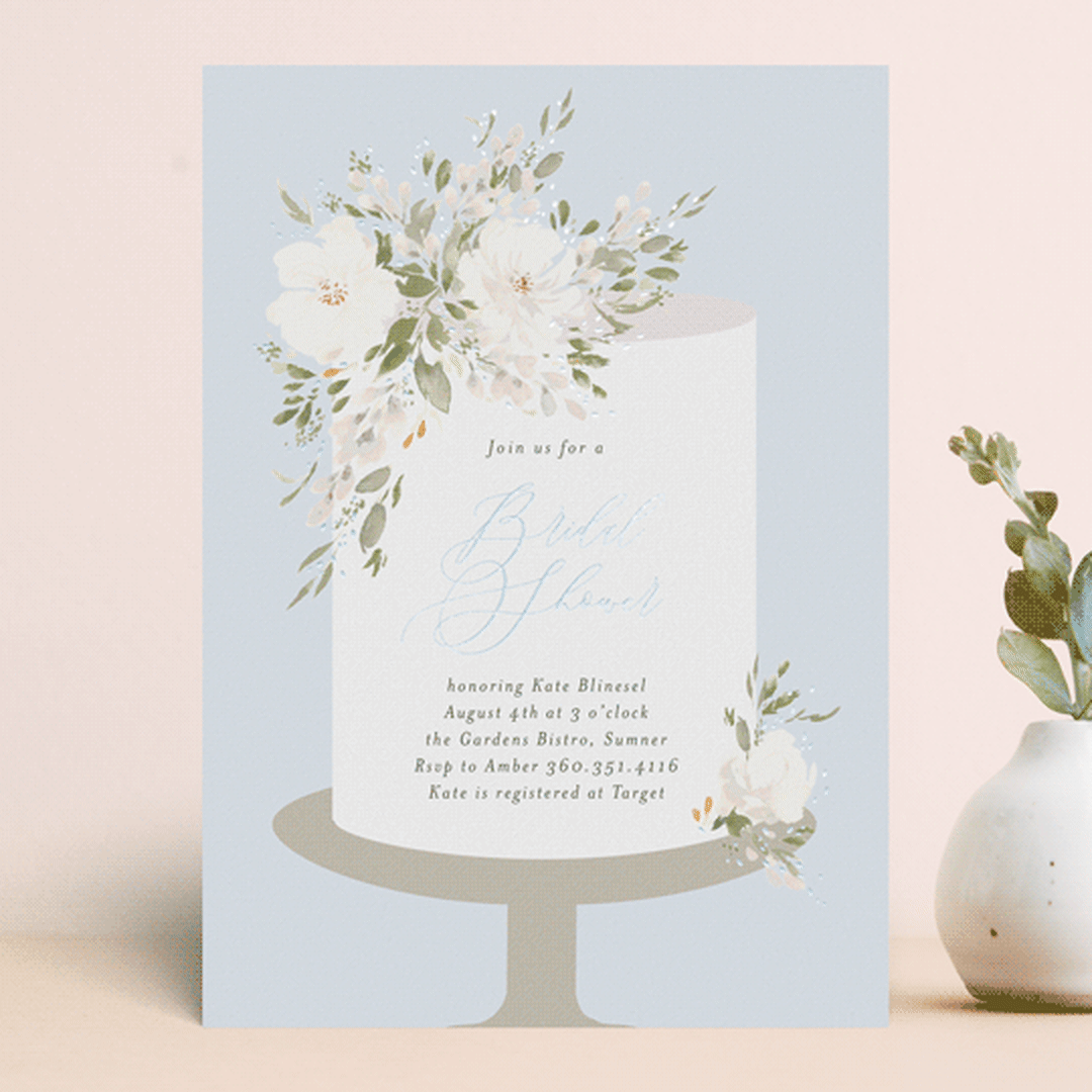 "Bridal Cake" - Bridal Shower Invitations in Winter by Itsy Belle Studio - Front