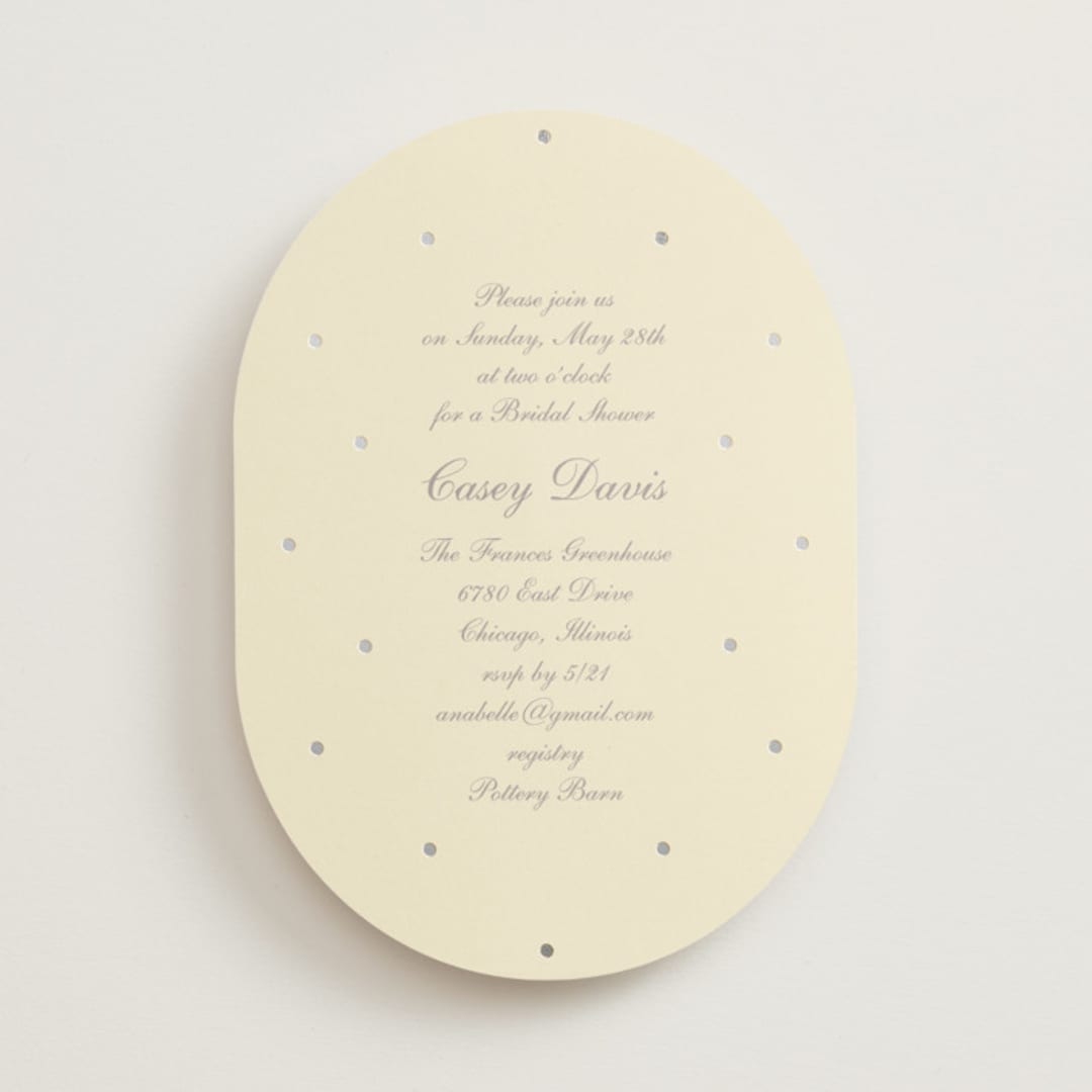 "Pearls" - Bridal Shower Invitations in Cream by Baumbirdy - Front