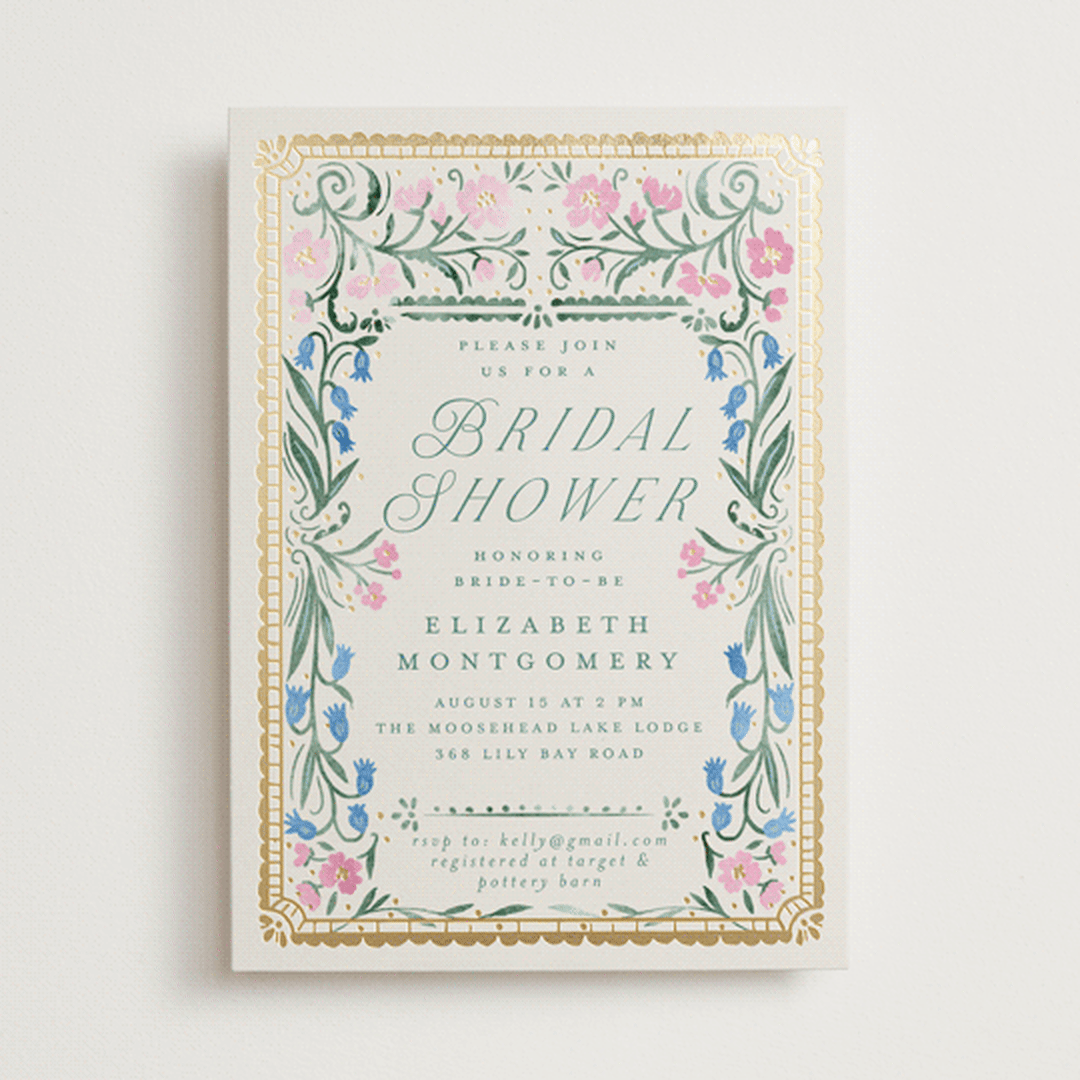 "Book Cover" - Bridal Shower Invitations in Evergreen by Petra Kern - Front