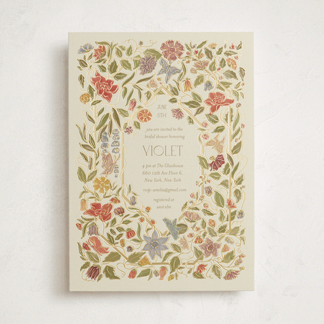 "Radiant Botany" - Bridal Shower Invitations in Mint by Simona Camp - Front