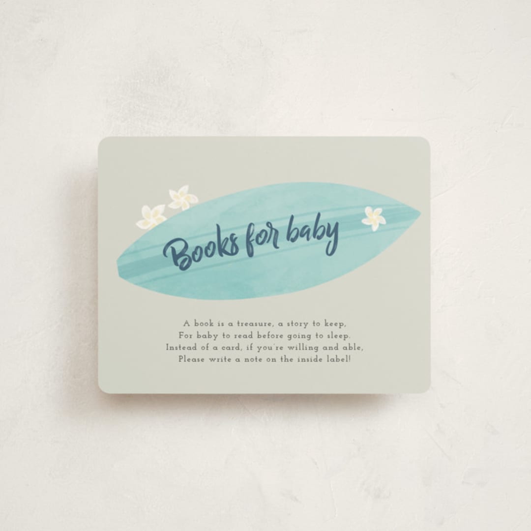 "Surf baby" - Baby Shower Insert Cards in Pebble by Adelyn T. - Front