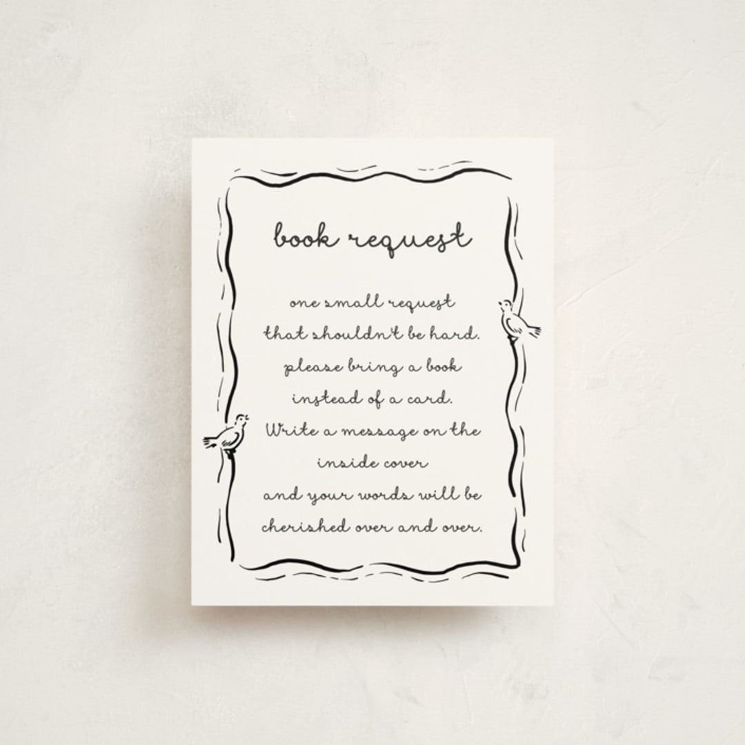 "Okarche" - Baby Shower Insert Cards in Cotton by Deynaaz Daraei - Front