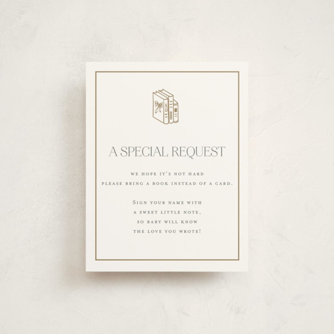"The Little Heirloom" - Baby Shower Insert Cards in Rose by Lucrecia Caporale - Front
