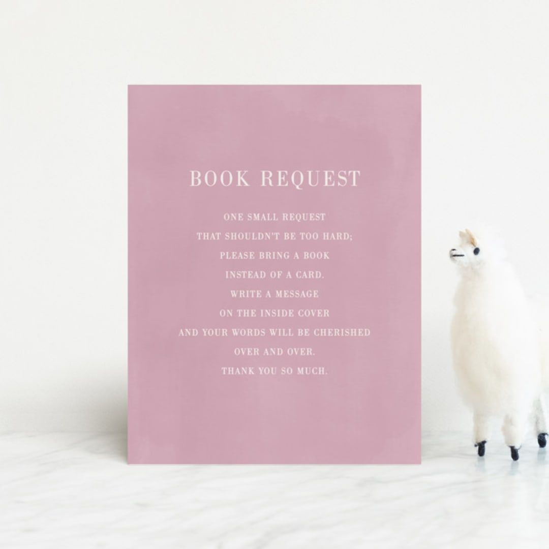 "Friendly Flowers" - Baby Shower Insert Cards in Blush by Ani Somi - Front