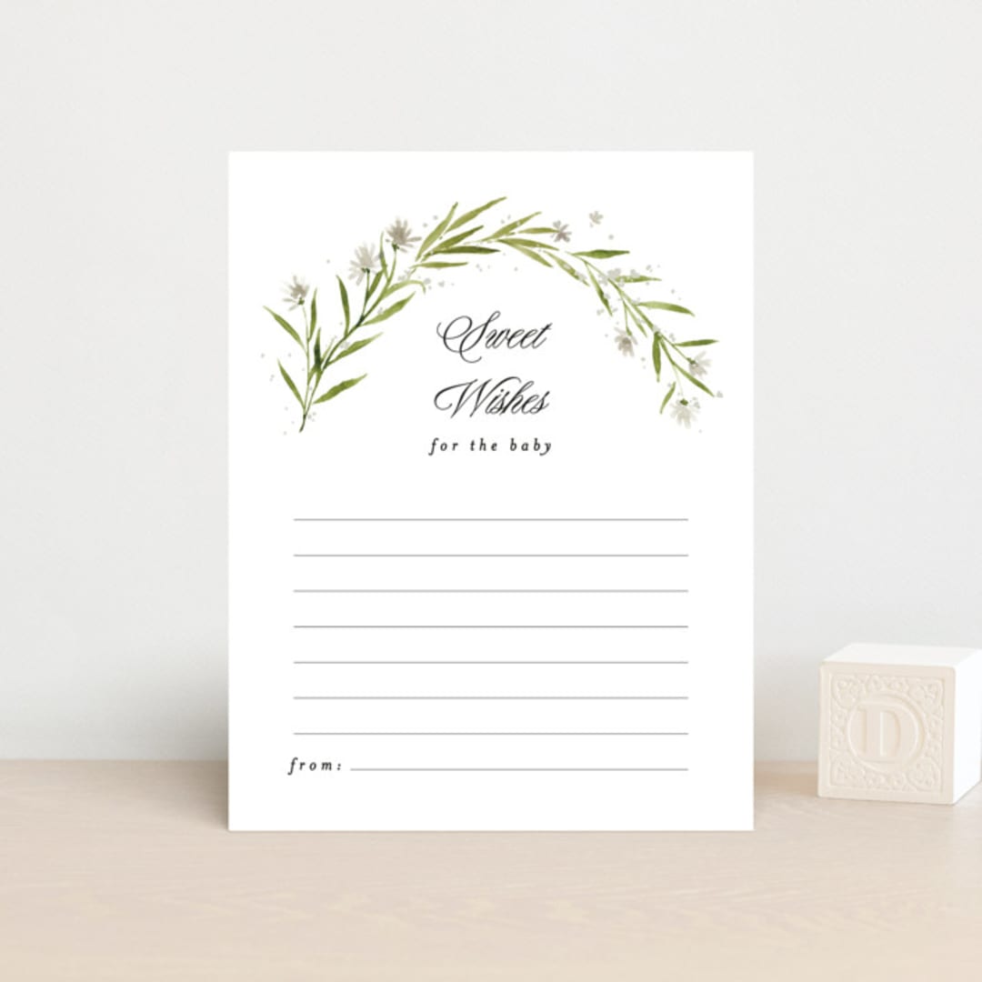 "Aveline" - Baby Shower Insert Cards in Diamond by Kate Ahn - Front