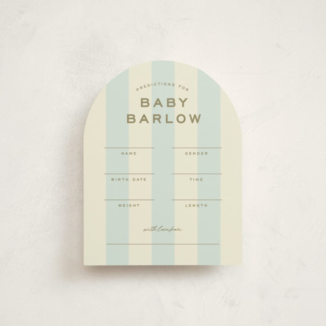 "oh boy" - Baby Shower Insert Cards in Baby Blue by Ellen Schlegelmilch - Front