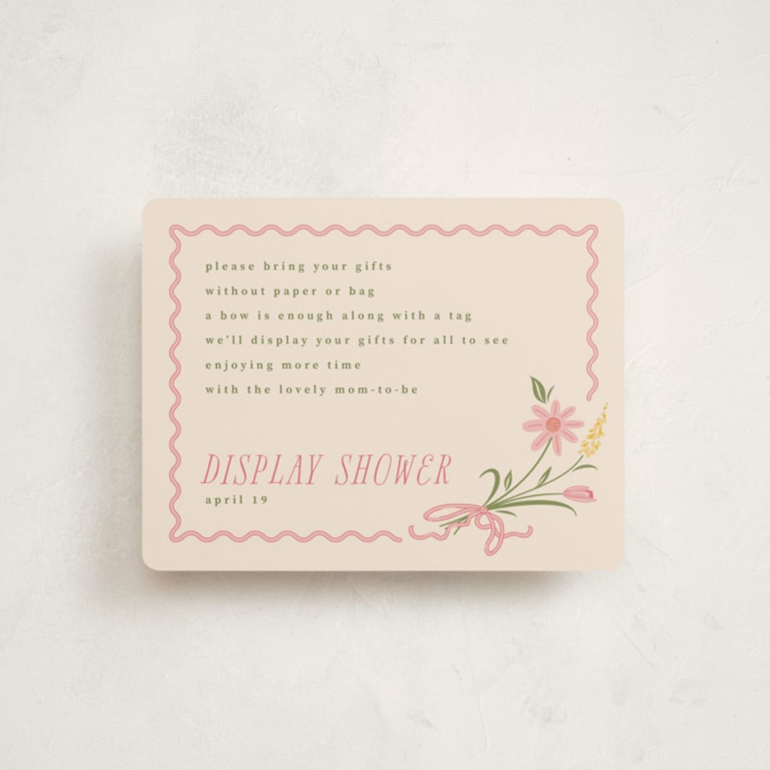 "little bud" - Baby Shower Insert Cards in Garden by letterfix - Front
