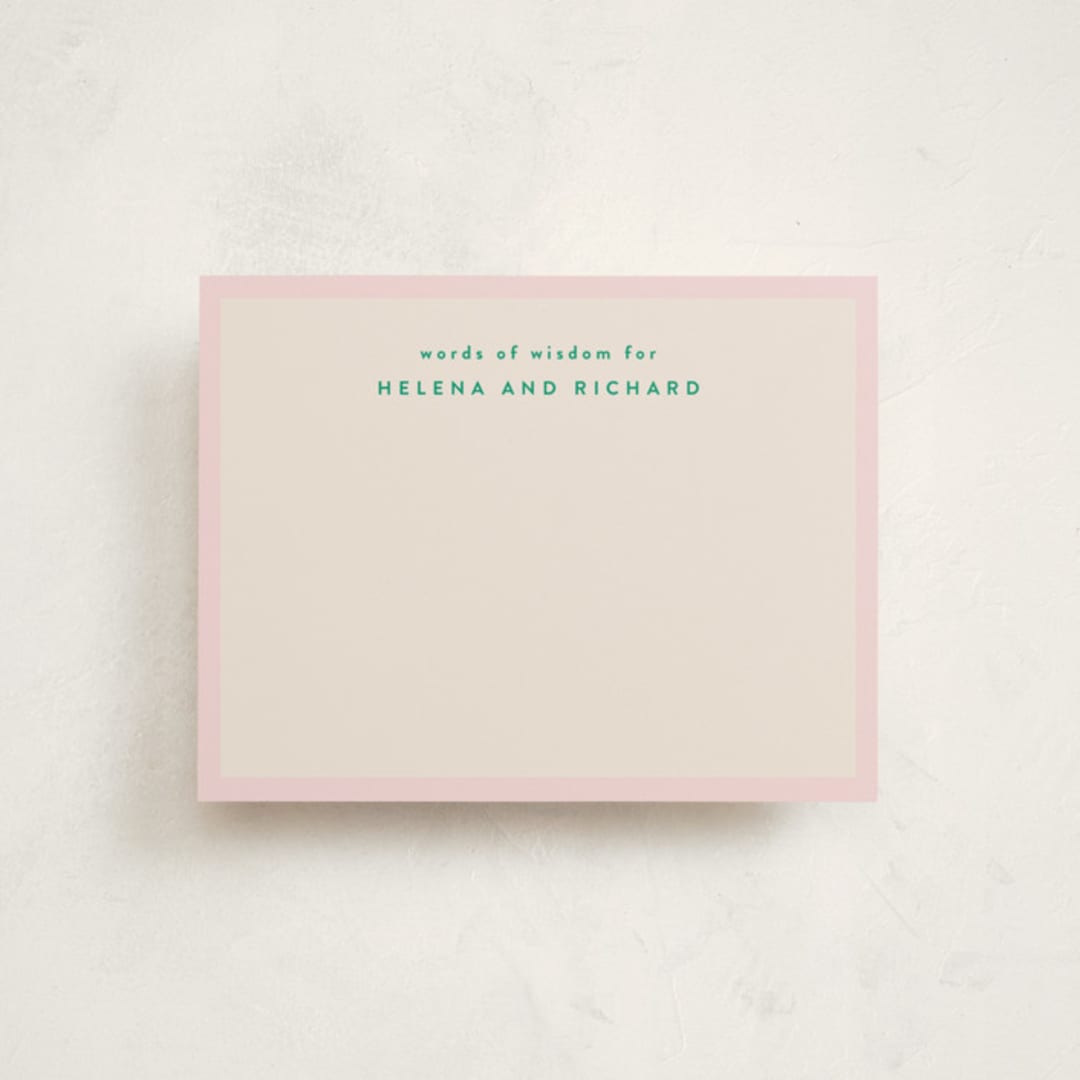 "Preppy Confetti" - Baby Shower Insert Cards in Peony by Olivia Raufman - Front