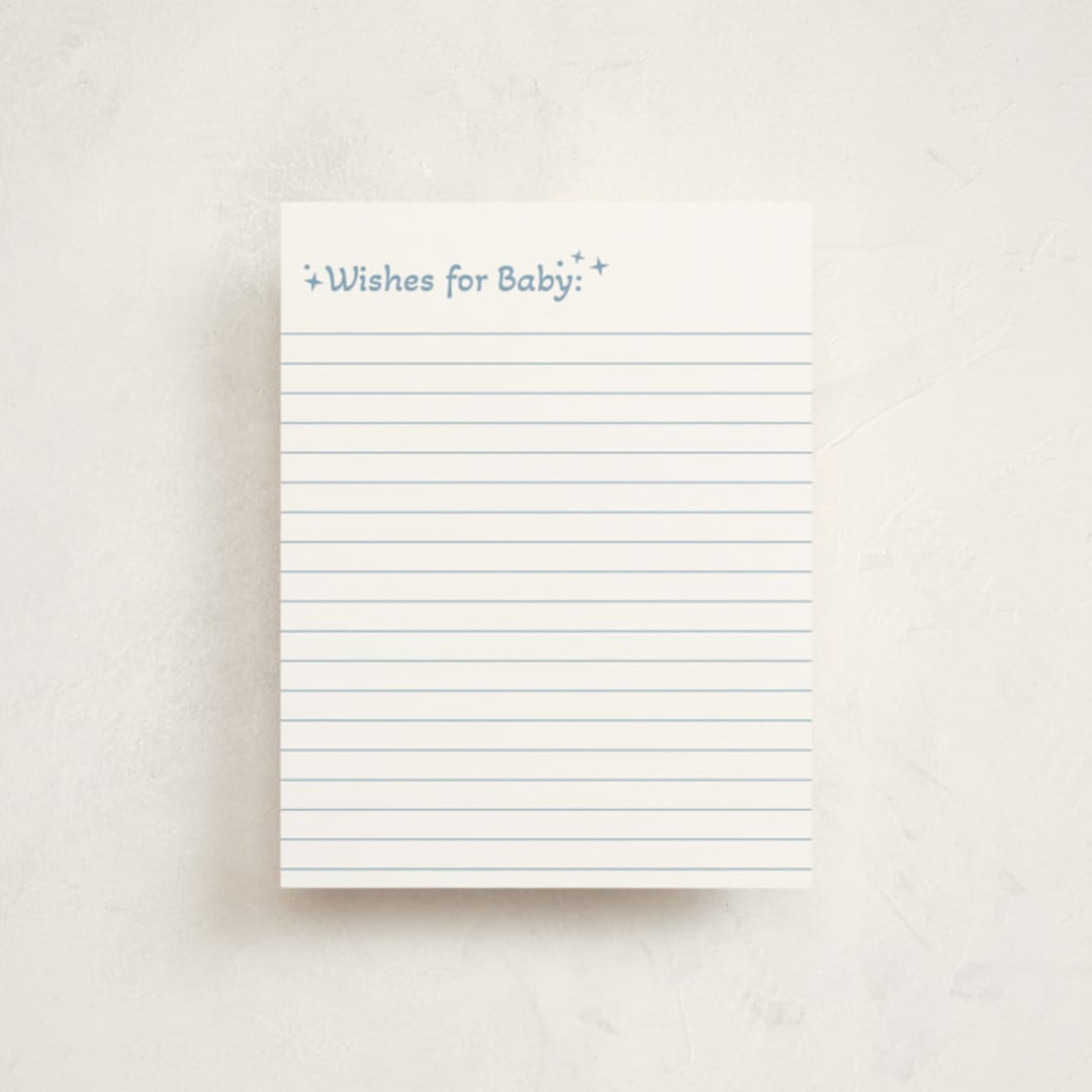"Groovy Baby" - Baby Shower Insert Cards in Cobalt by Janna Sue Design - Front
