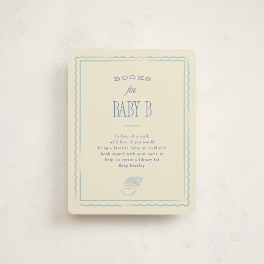 "Beach Babe" - Baby Shower Insert Cards in Ocean by Robert and Stella - Front