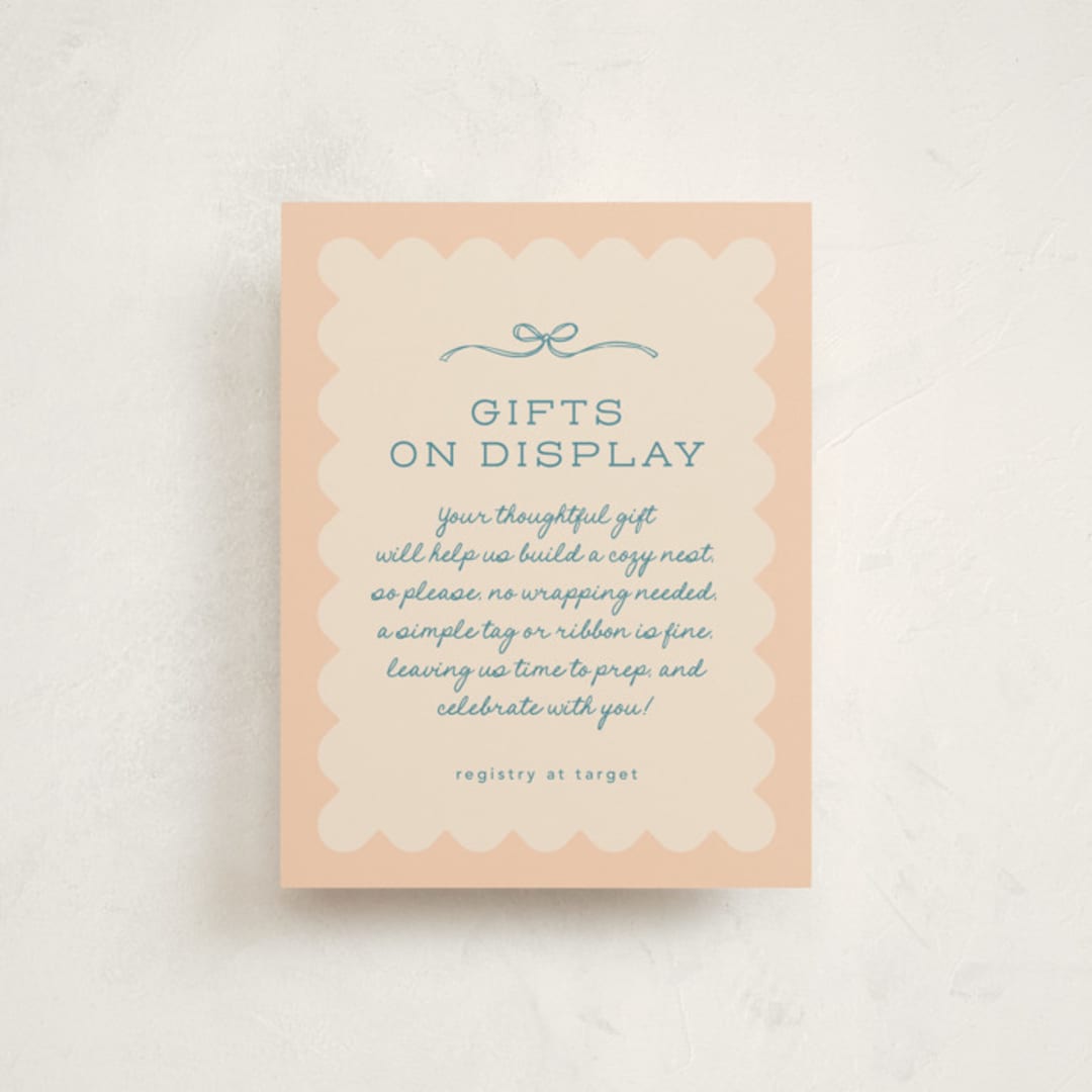 "Nesting Toolbox" - Baby Shower Insert Cards in Peachy by Leia Matt - Front