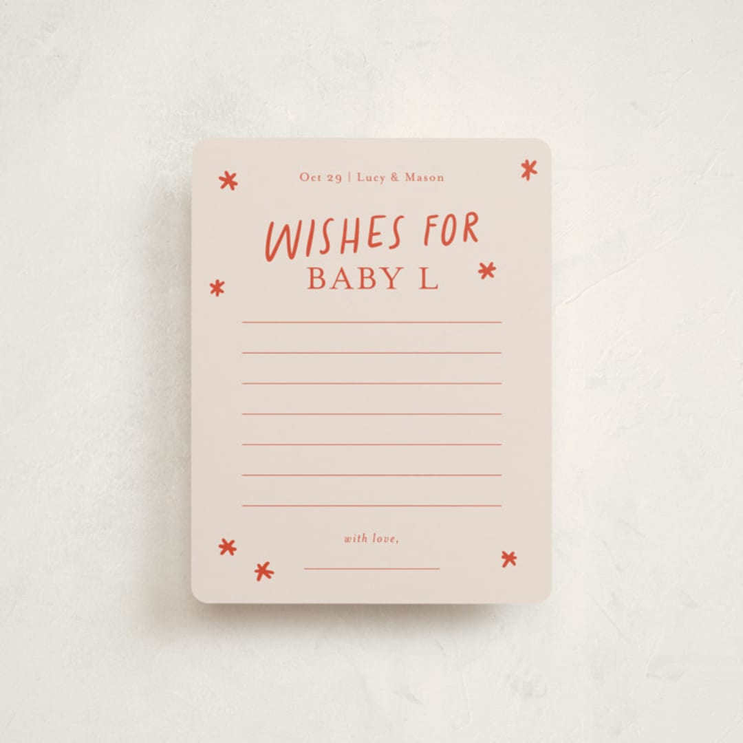"Sprinkle Love And Joy" - Baby Shower Insert Cards in Sorbet by Abbigail Lim - Front