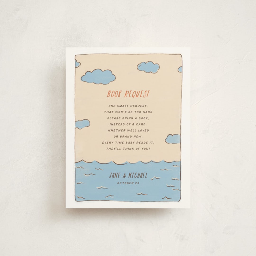 "Sail Ahoy" - Baby Shower Insert Cards in Buoy by Vera Lim - Front