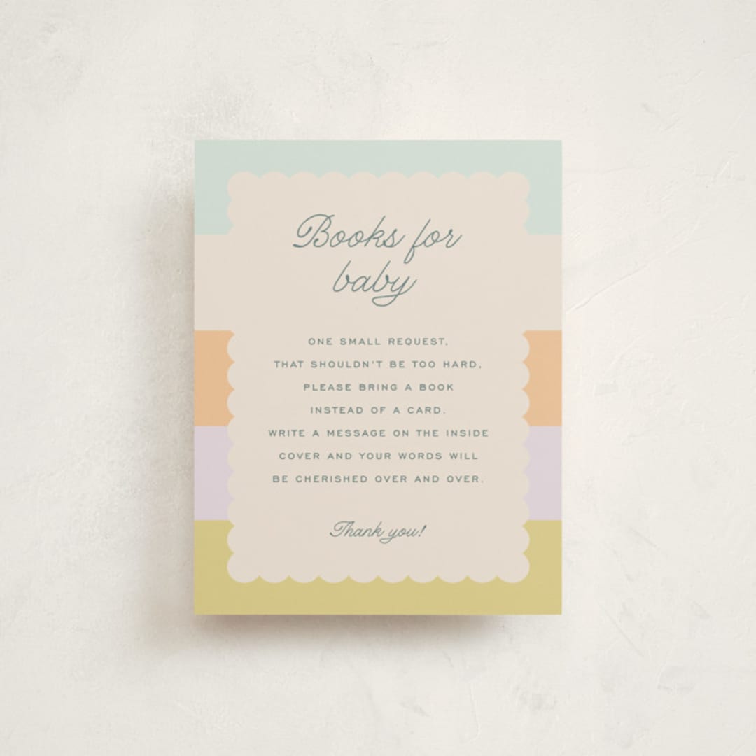 "Striped" - Baby Shower Insert Cards in Wildflower by Pixel and Hank - Front