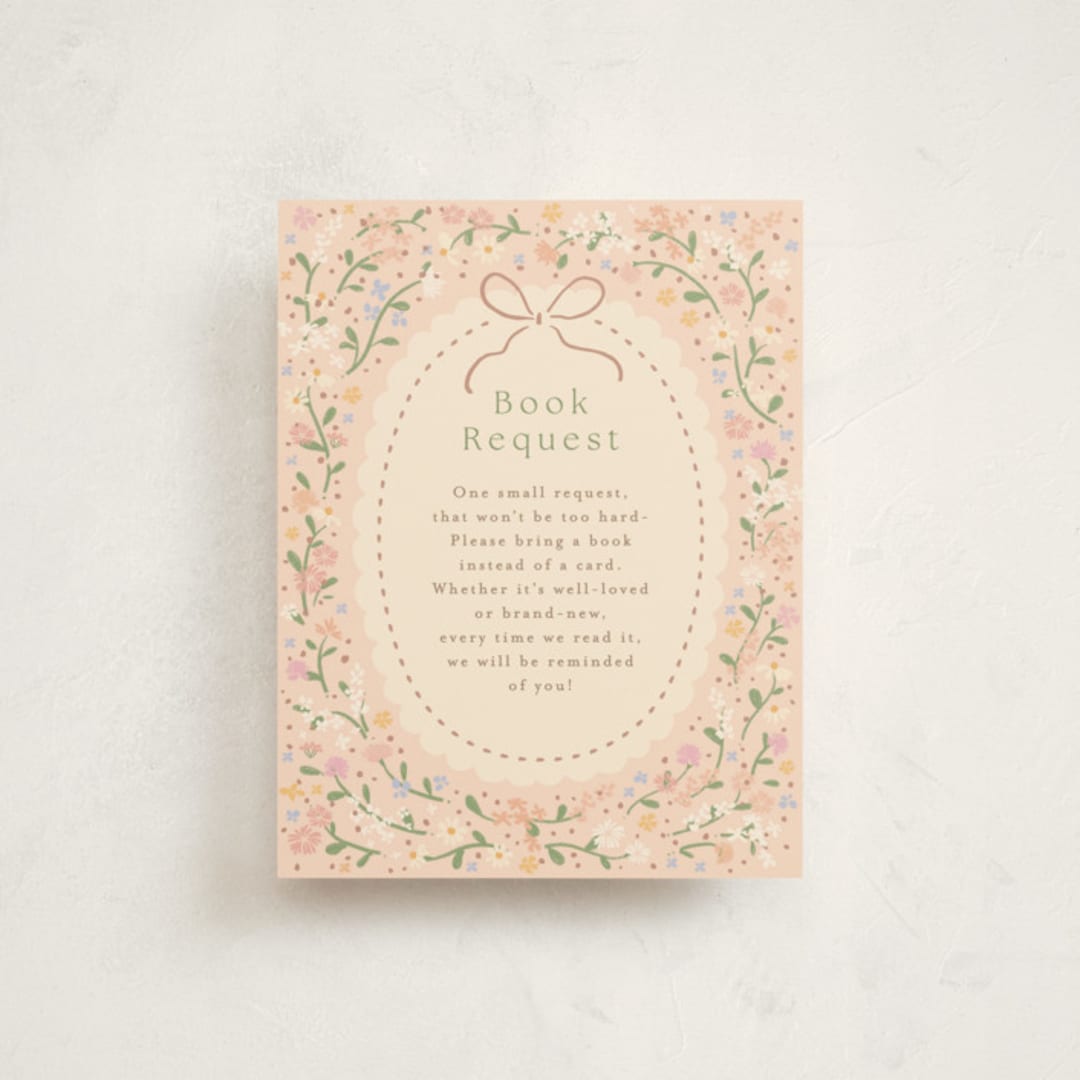 "New blooms" - Baby Shower Insert Cards in Ballet Slipper by Jennifer Wick - Front