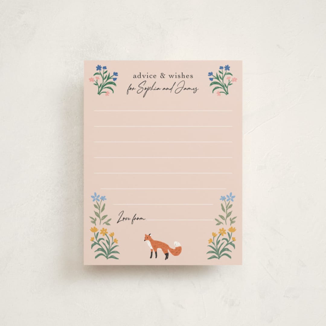 "Ribbon In Bloom" - Baby Shower Insert Cards in Petal by Elly - Front