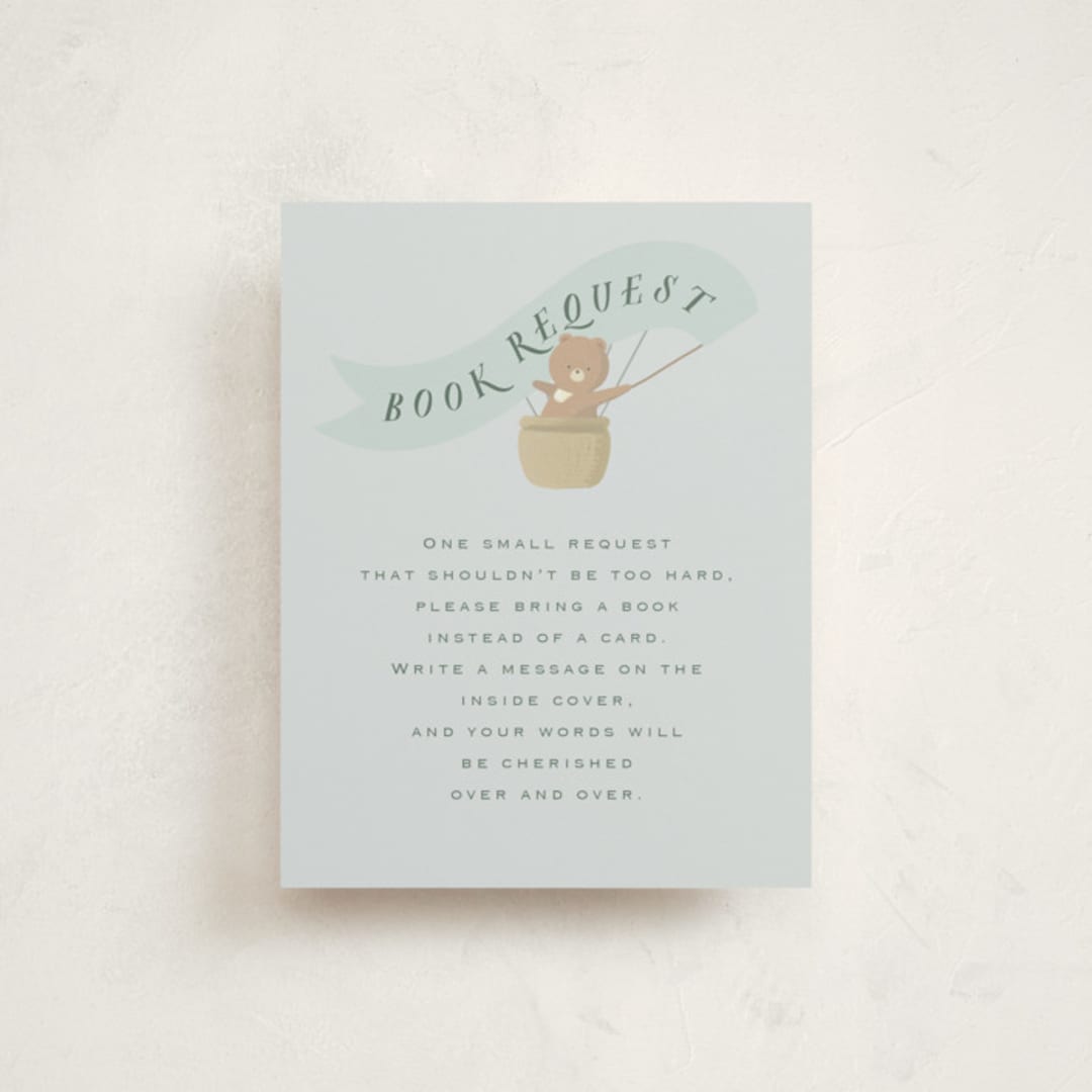 "Little Explorer" - Baby Shower Insert Cards in Powder by Hannah Williams - Front