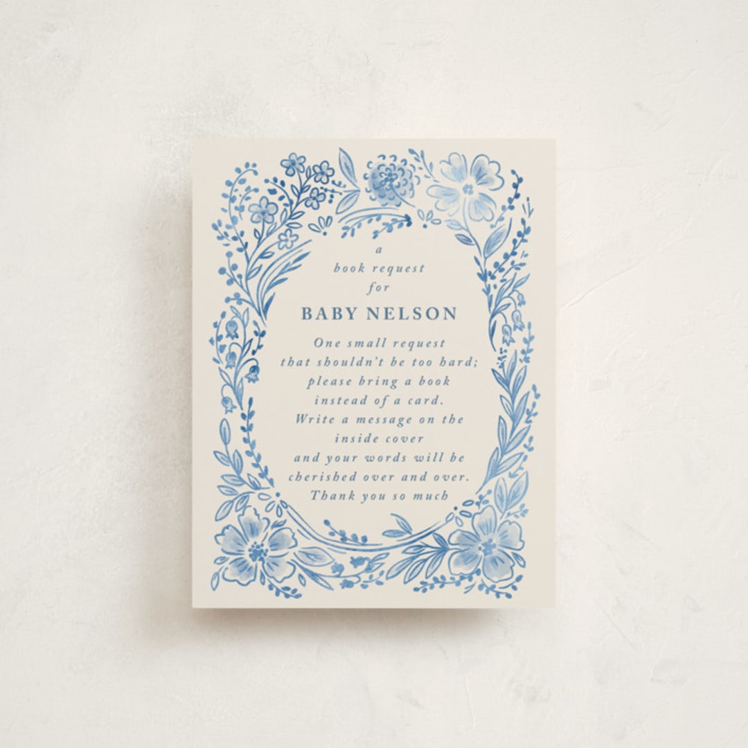 "Baby Frame" - Baby Shower Insert Cards in Frost by Petra Kern - Front