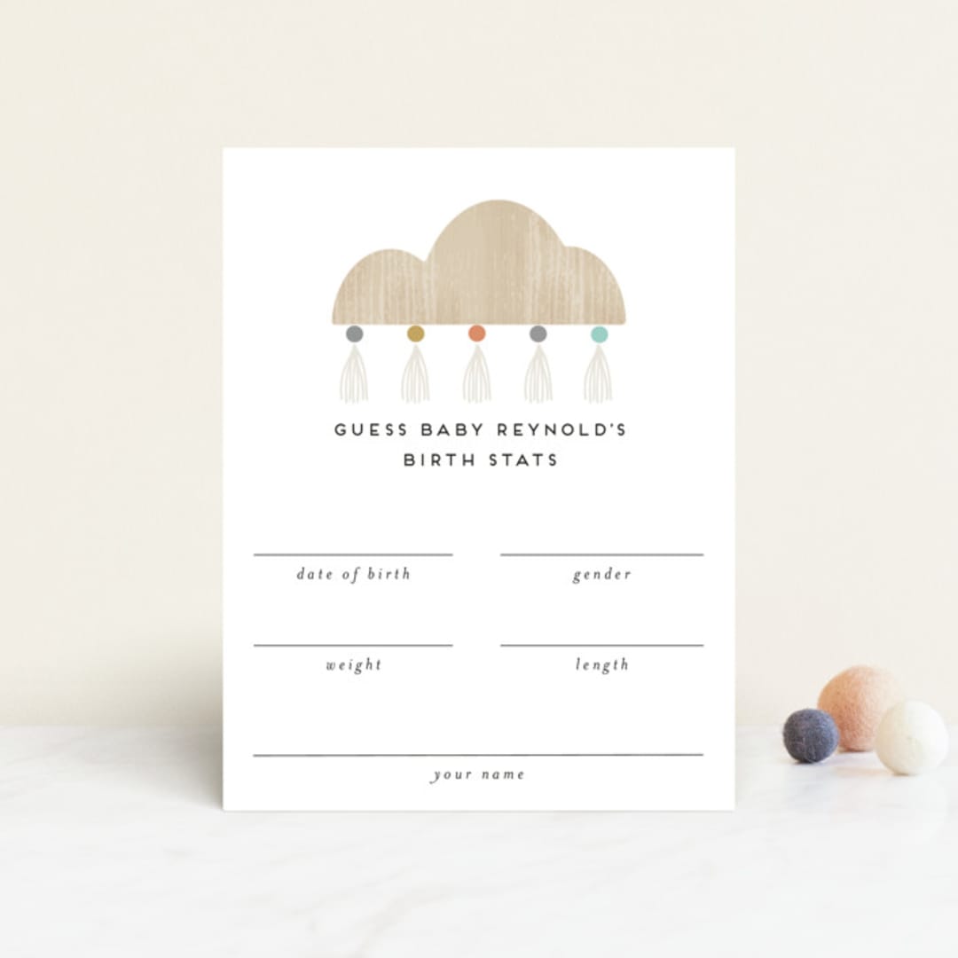 "boho baby mobile" - Baby Shower Insert Cards in Sunflower by Faith Dorn - Front