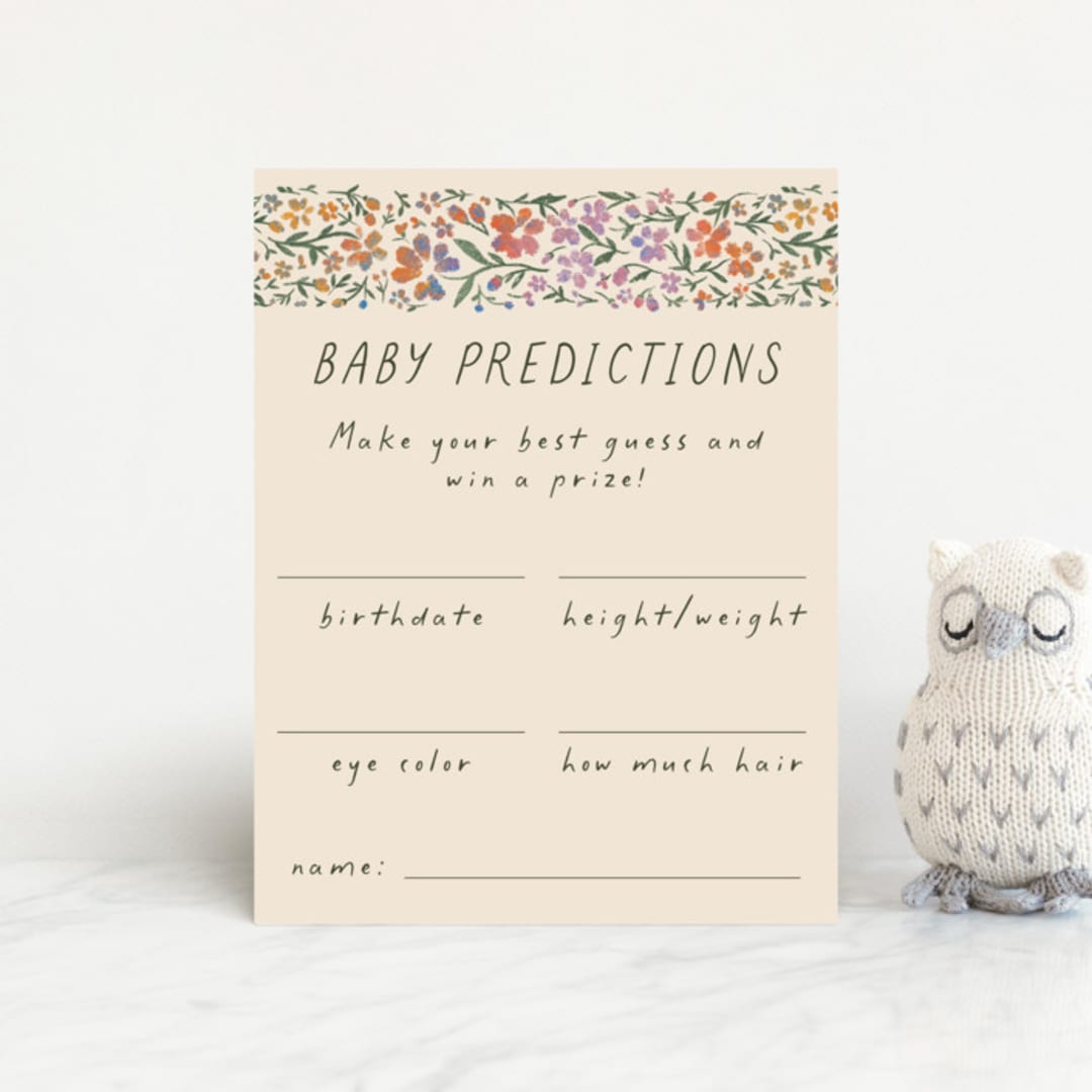 "Wildflowers" - Baby Shower Insert Cards in Confetti by 2birdstone - Front