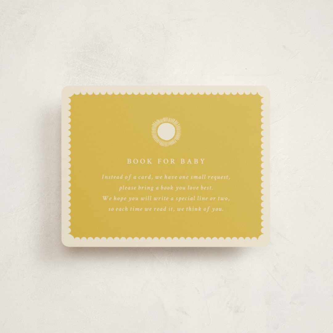 "Sunshine" - Baby Shower Insert Cards in Sunshine by Sierra Lee - Front