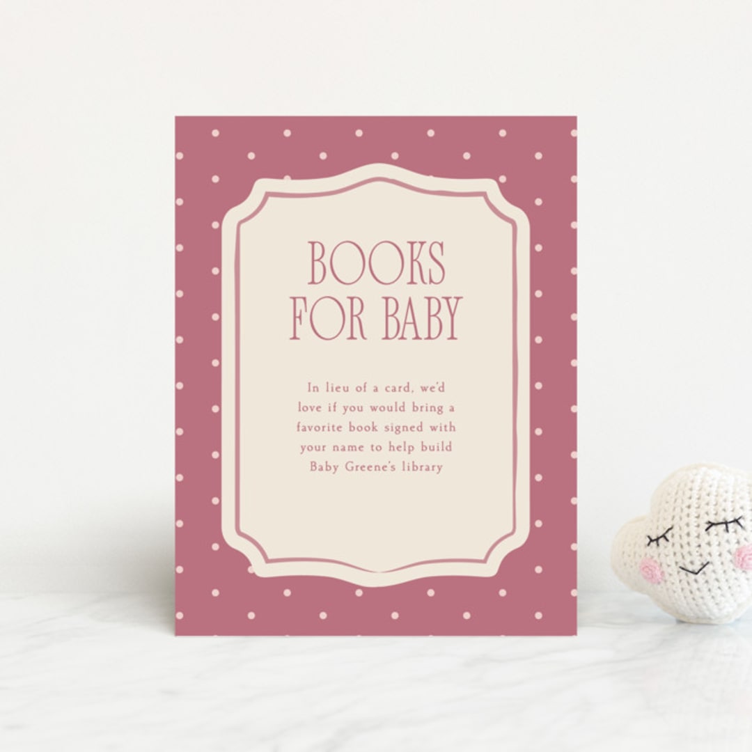 "Winnie" - Baby Shower Insert Cards in Rose by Robert and Stella - Front