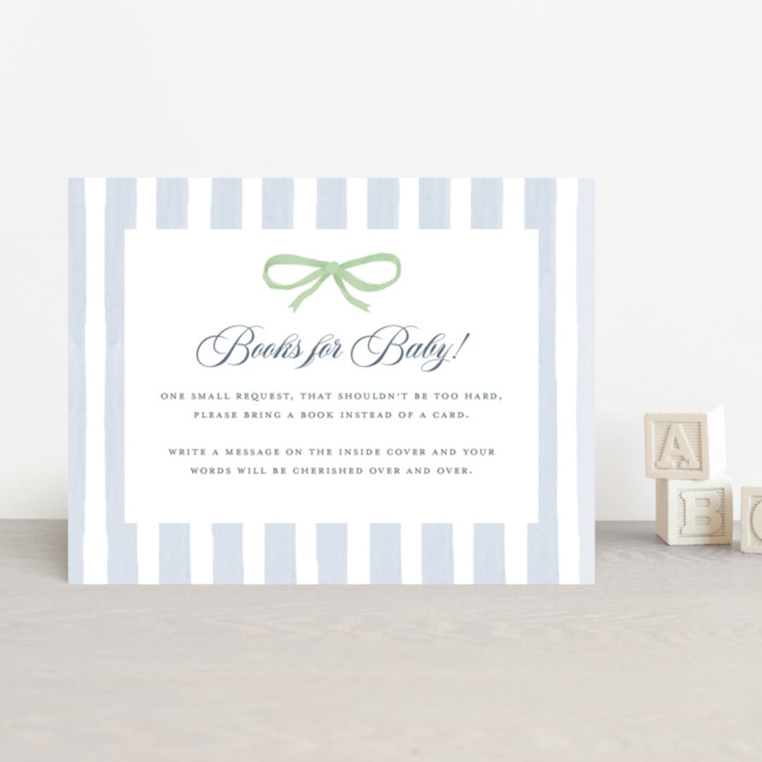 "Celina" - Baby Shower Insert Cards in Mint by Pati Cascino - Front