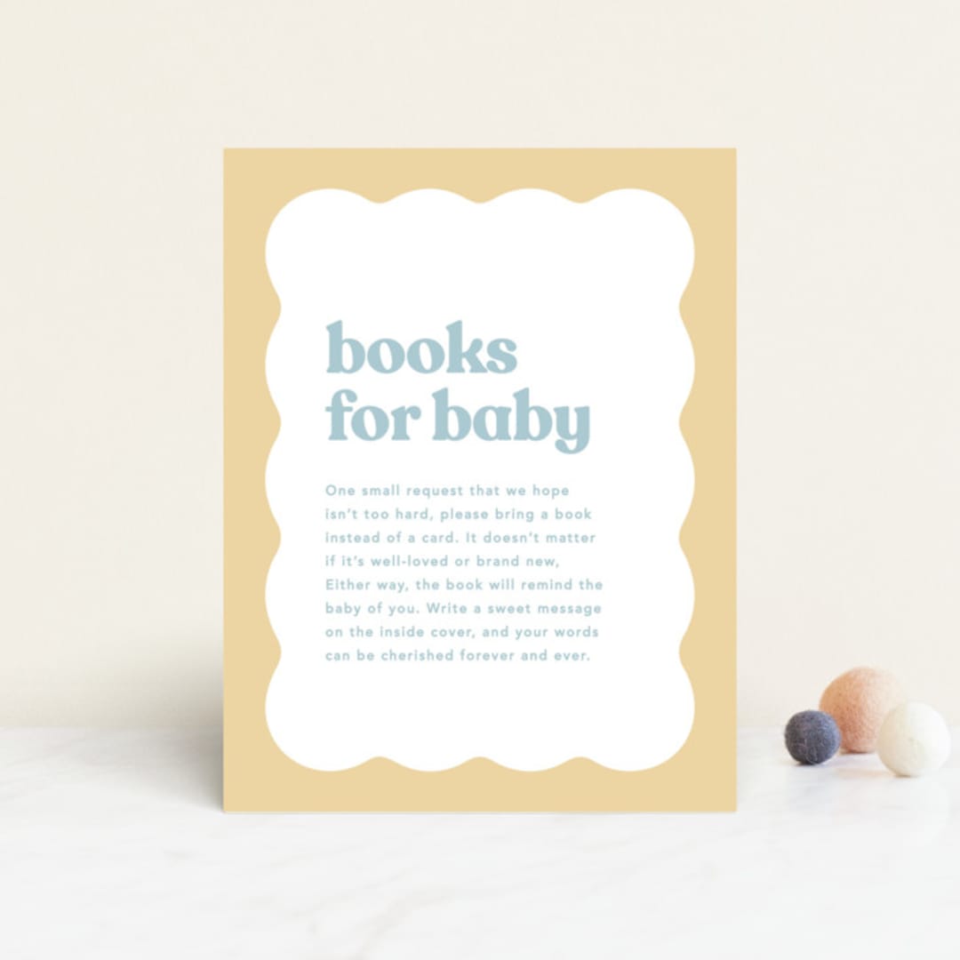 "It's An Event" - Baby Shower Insert Cards in Ocean by Robert and Stella - Front