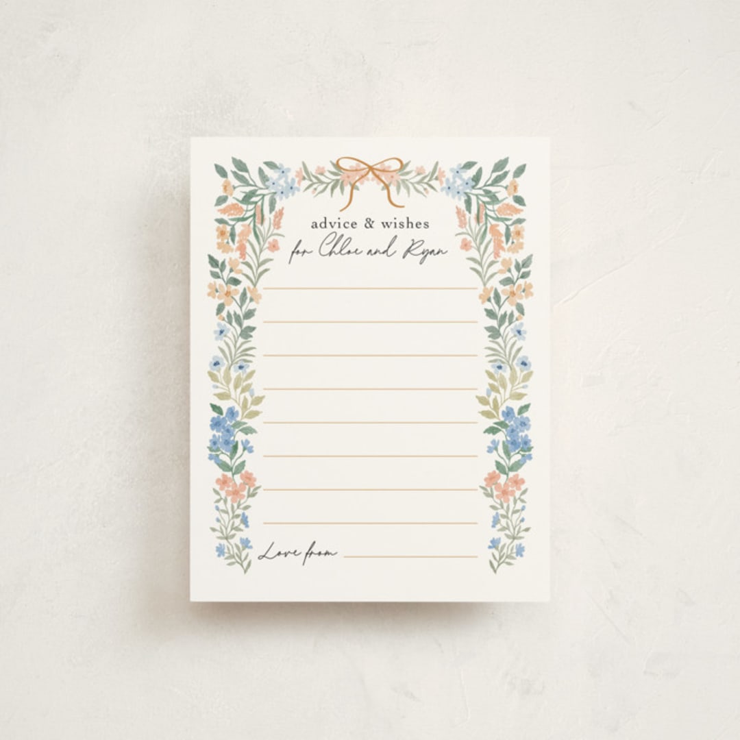 "Sweet Garden" - Baby Shower Insert Cards in Pastel by Elly - Front