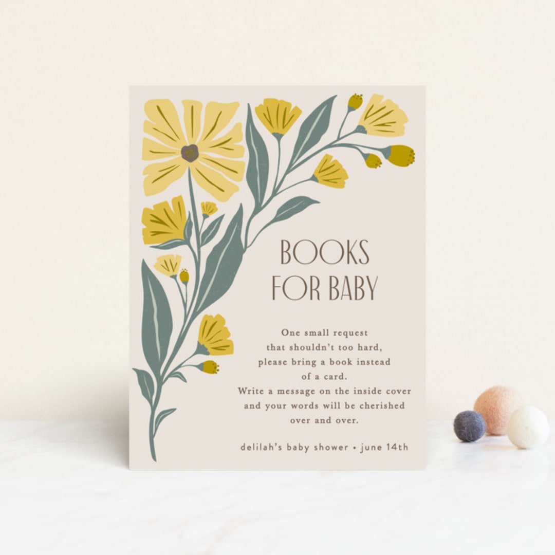 "storybook garden" - Baby Shower Insert Cards in Buttercup by Karidy Walker - Front